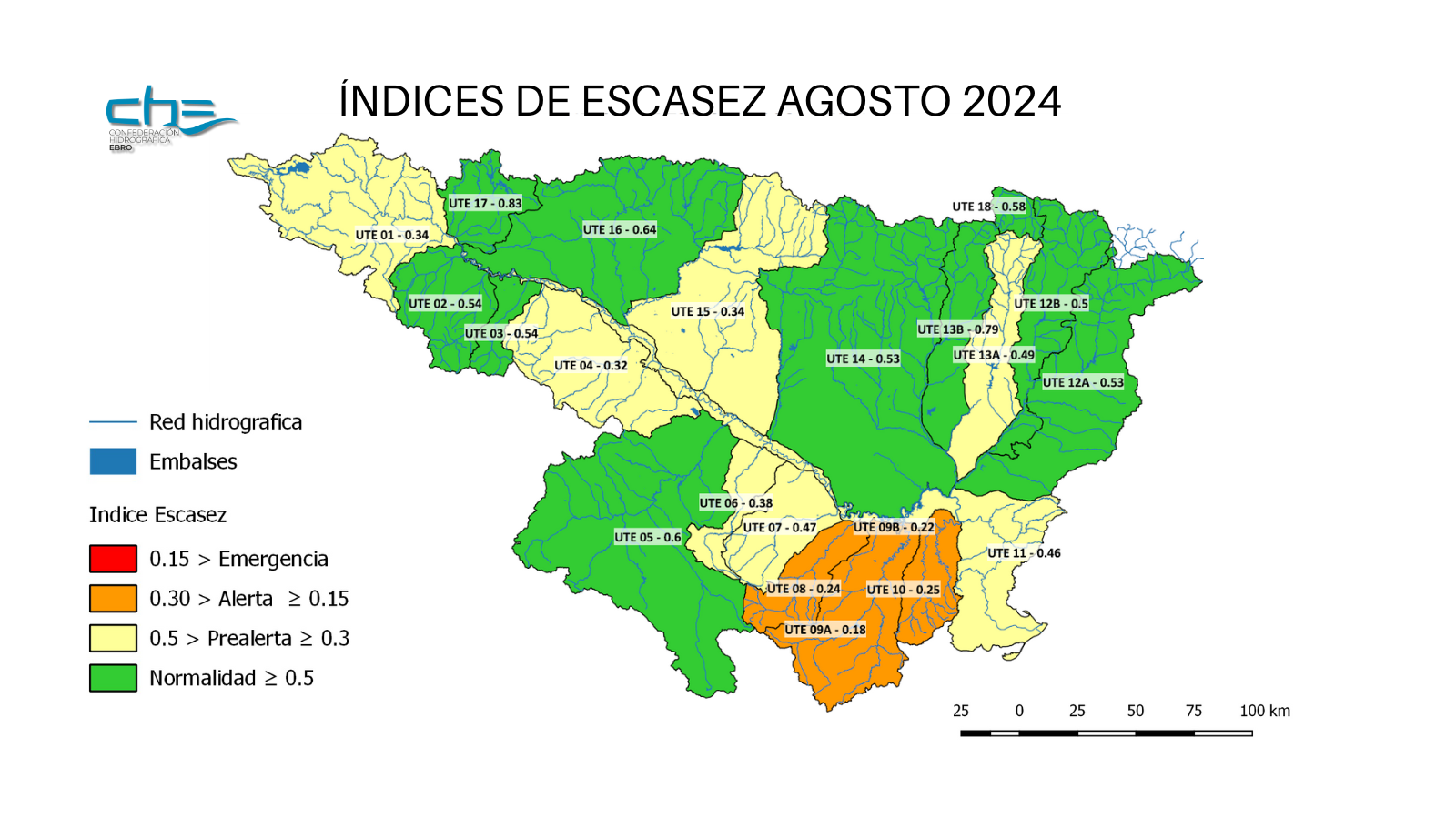 Informe índices de sequía a 31 de agosto de 2024